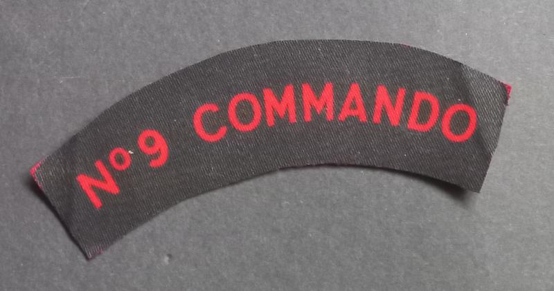 A superb - not so often seen - printed No.9 Commando shoulder title