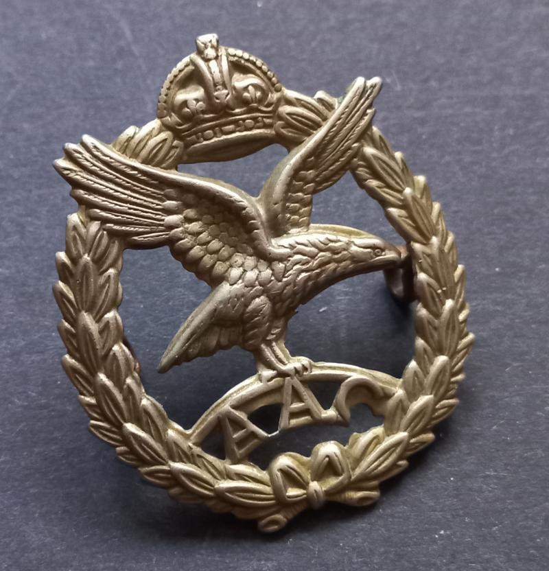 A superb - highly detailed - white metal Army Air Corps cap badge