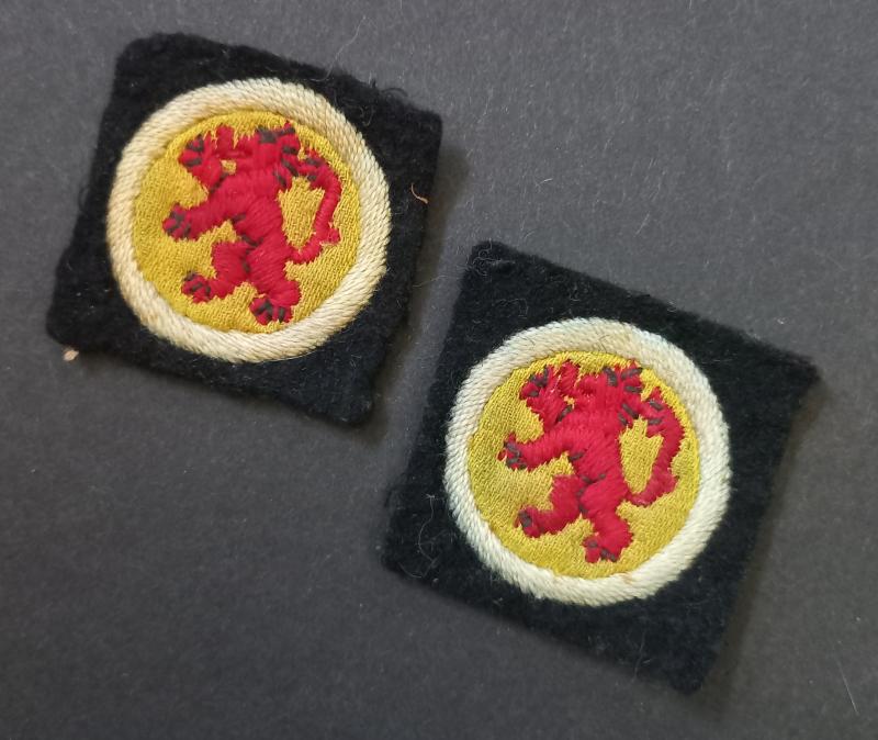 A superb (fully matching) set of 15th (Scottish) Infantry Division formation badges