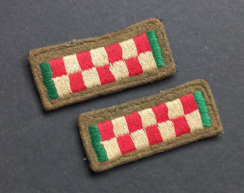 A perfect - full matching - issued set of Scottish Argyll and Sutherland Highlanders formation signs
