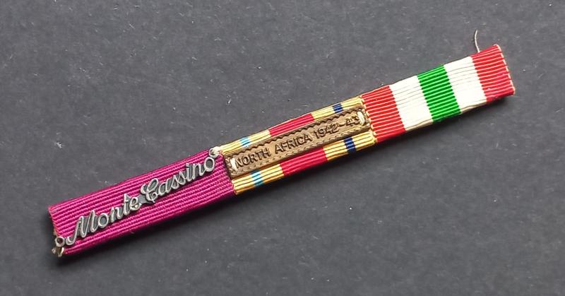 A attractive Polish medal ribbon bar with a 