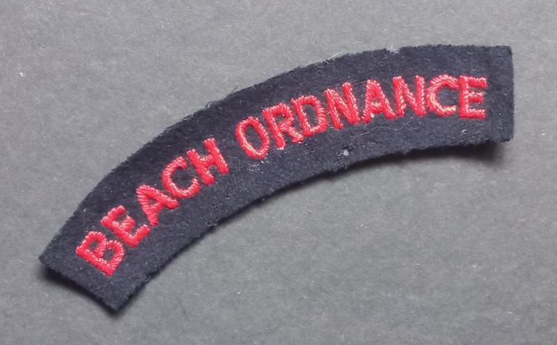 A superb (not so often seen) RAOC Beach Ordnance shoulder title