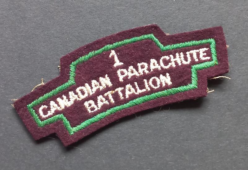 A attractive - late war British made - 1st Canadian Parachute Battalion shoulder title