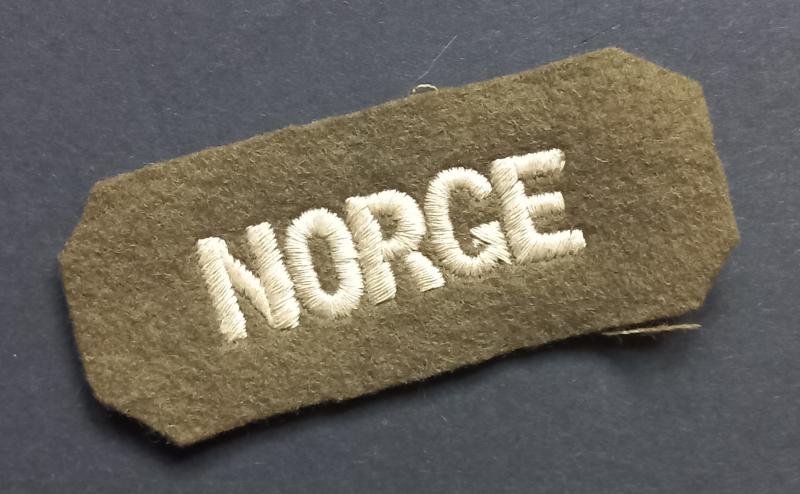 A trully superb - British made - Norwegian NORGE shoulder title