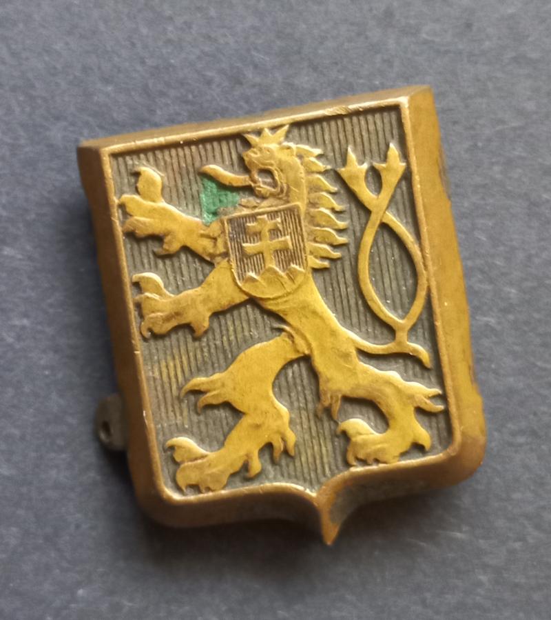 A attractive (1939-1945 period) Free Czechoslovakia Military Forces beret i.e cap badge