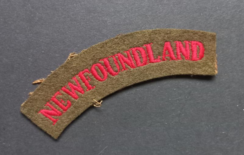 A superb - typical British made - Canadian Newfoundland Regiment shoulder title