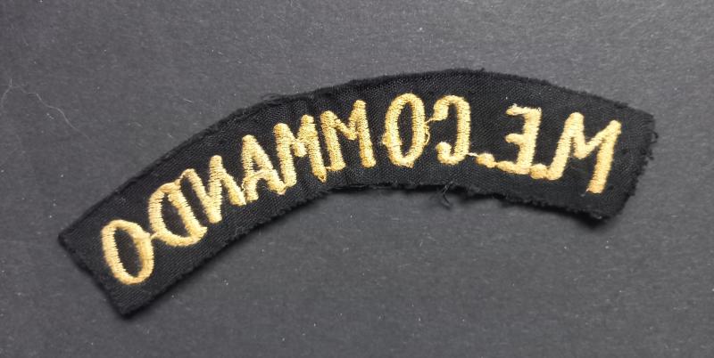 A perfect - not so often seen - Middle East Commando shoulder title