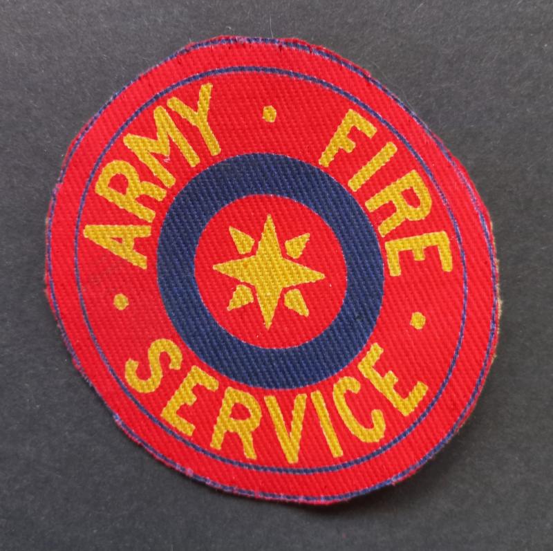 A perfect un-issued British Army Fire Service arm badge