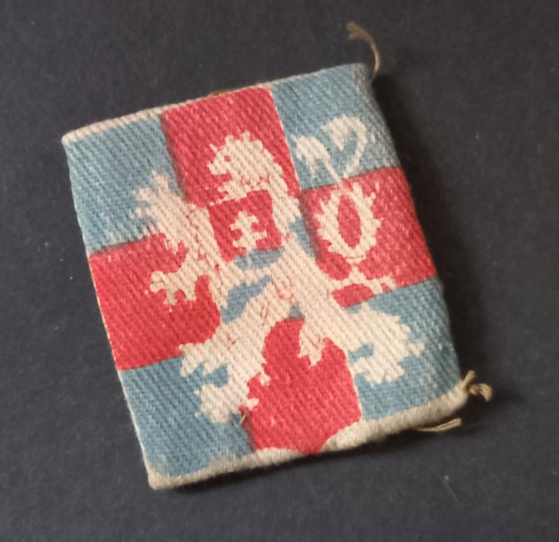A attractive - difficult to find - printed (British made) Czech Independent Armoured Brigade Group formation sign