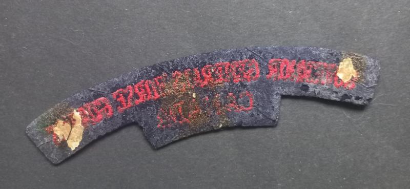 A perfect British made Governor Generals Horse Guards Canada shoulder title