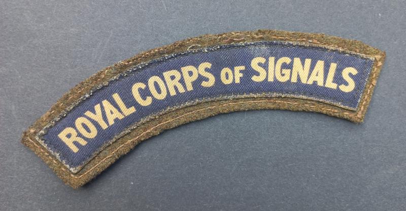 A attractive (printed and issued) Royal Corps of Signals shoulder title