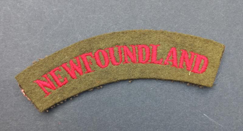 A superb - typical British made - Canadian Newfoundland Regiment shoulder title