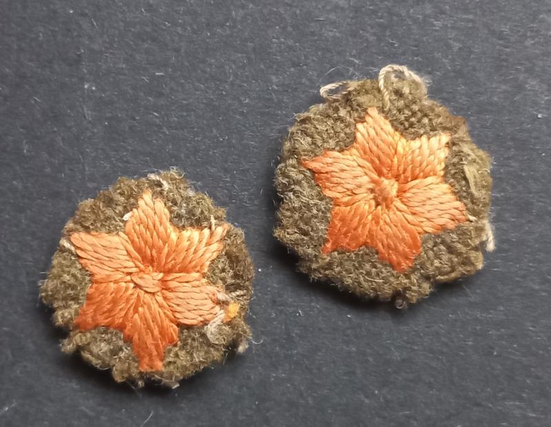 A nice set of two Dutch Free Forces (British made) Officers rank stars