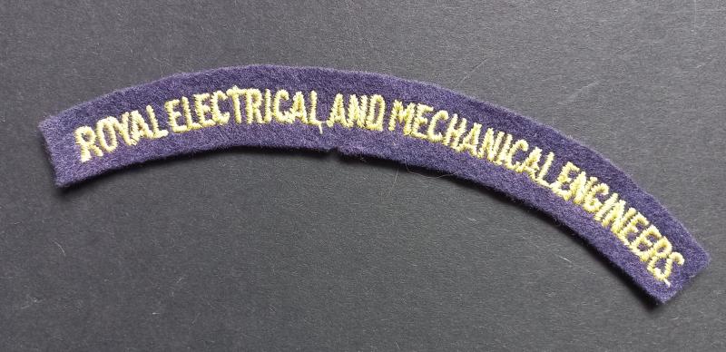 A nice R.E.M.E. (Royal Electrical and Mechanical Engineers) full embroided shouder title