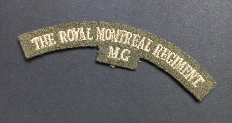 A good The Royal Montreal Regiment (Machine Gun) embroided shoulder title