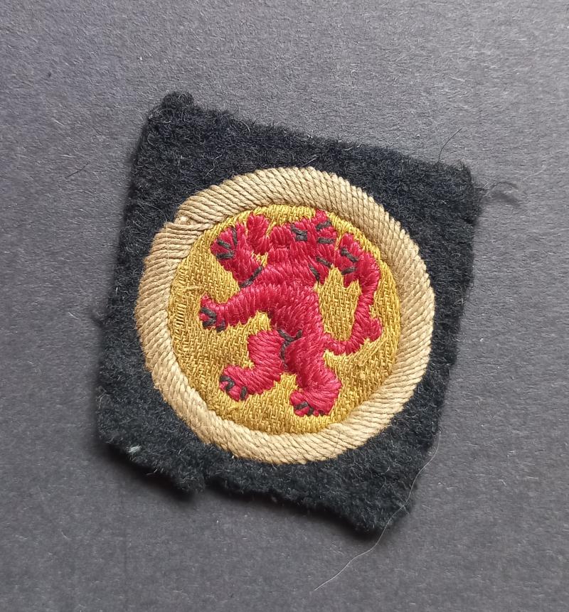 A superb - albeit regrettably single - formation badge of 15th (Scottish) Infantry Division